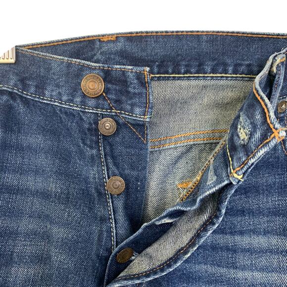 Abercrombie & Fitch Mens Jeans Size 36 X 32 Baxter Low Rise Slim Boot Button Fly - Picture 9 of 9